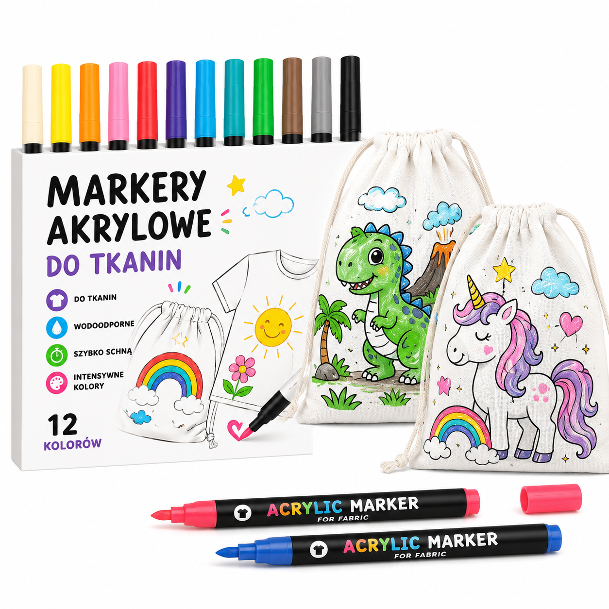 Markery do Tkanin dla Dzieci 🎨