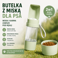 Butelka z miską dla psa 2w1 🐾 – idealna na spacery i podróże