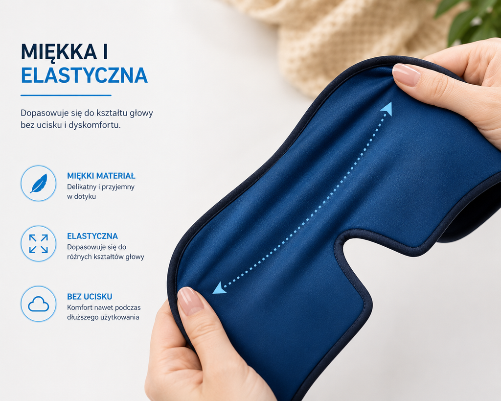 CHŁODZĄCA MASKA RELAKSACYJNA NA BÓL GŁOWY 360°