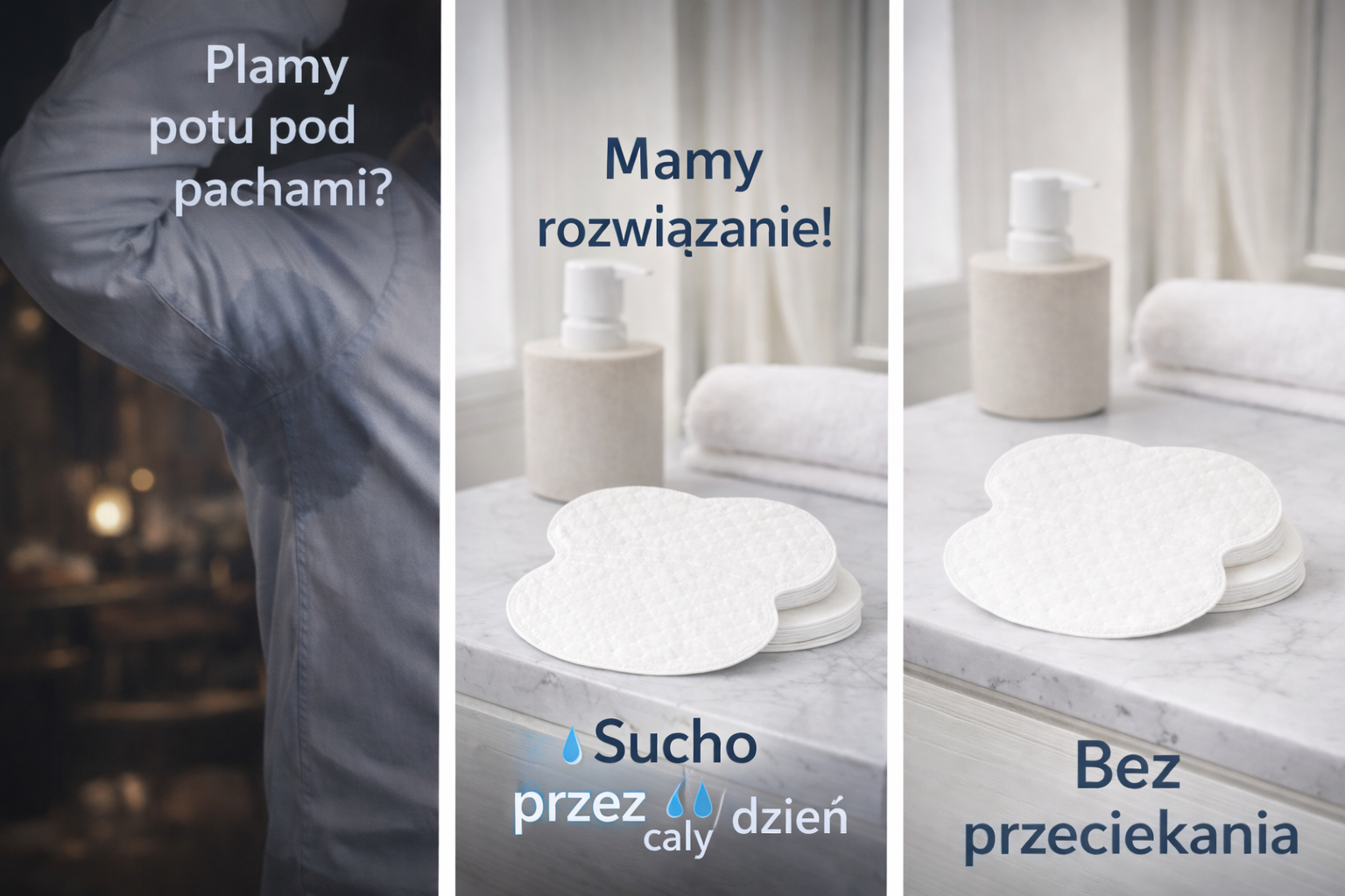 Wkładki antypotowe pod pachy XXL – zestaw 10 szt.